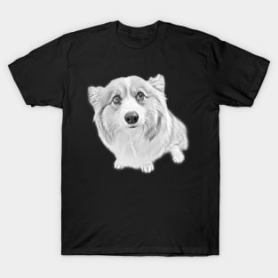 Pembroke Welsh Corgi Pencil Design T-Shirt